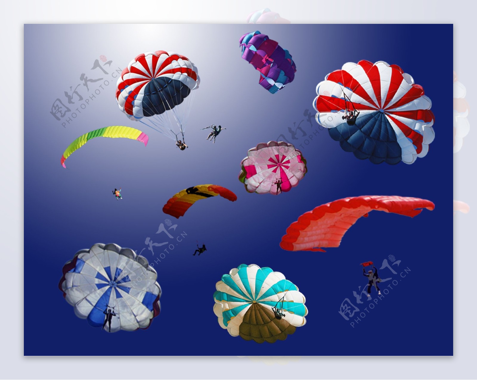 PS后期各种降落伞分层图片