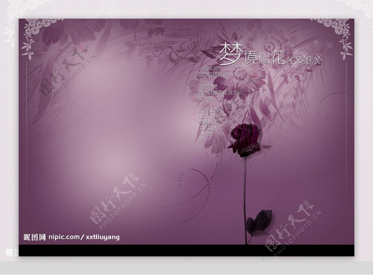 PSD分层素材紫色浪漫5图片