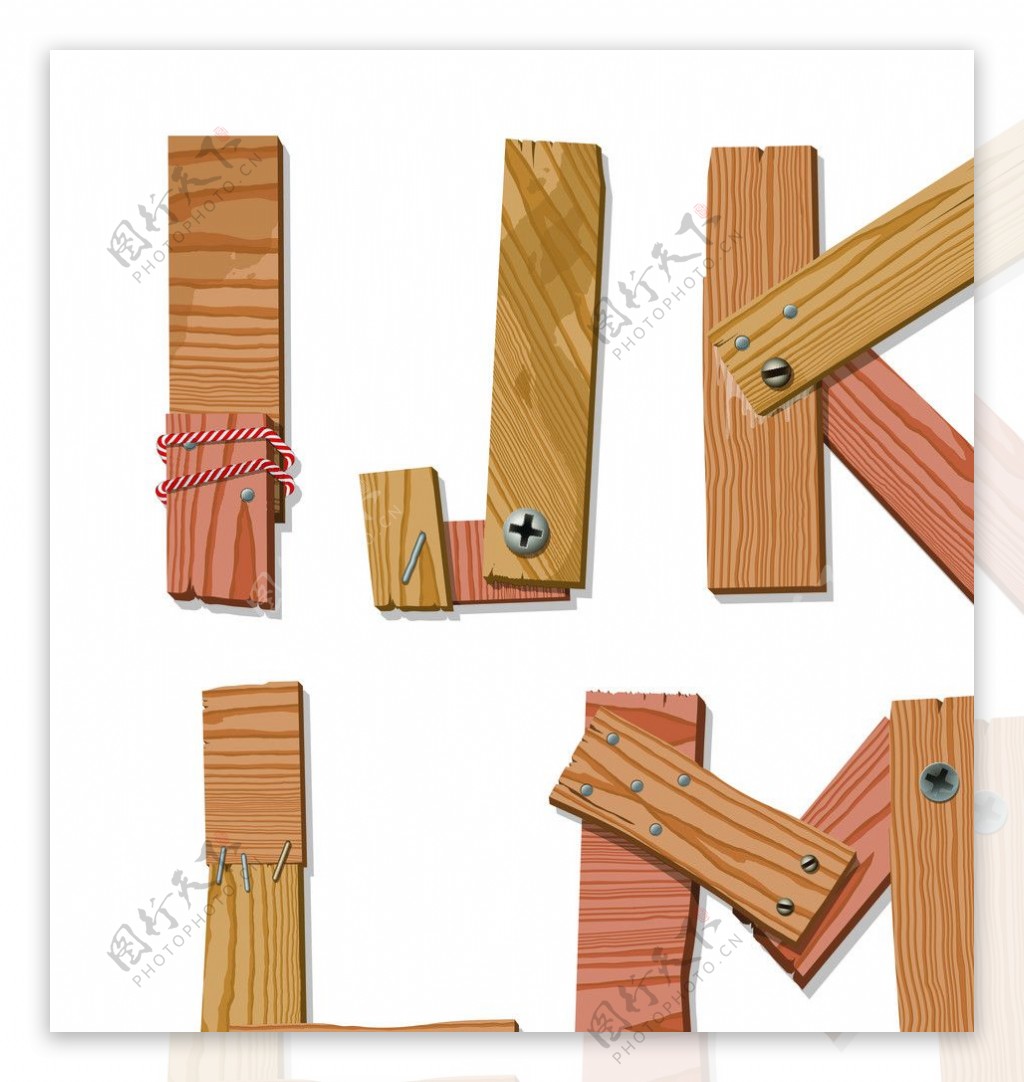 木头字母图片