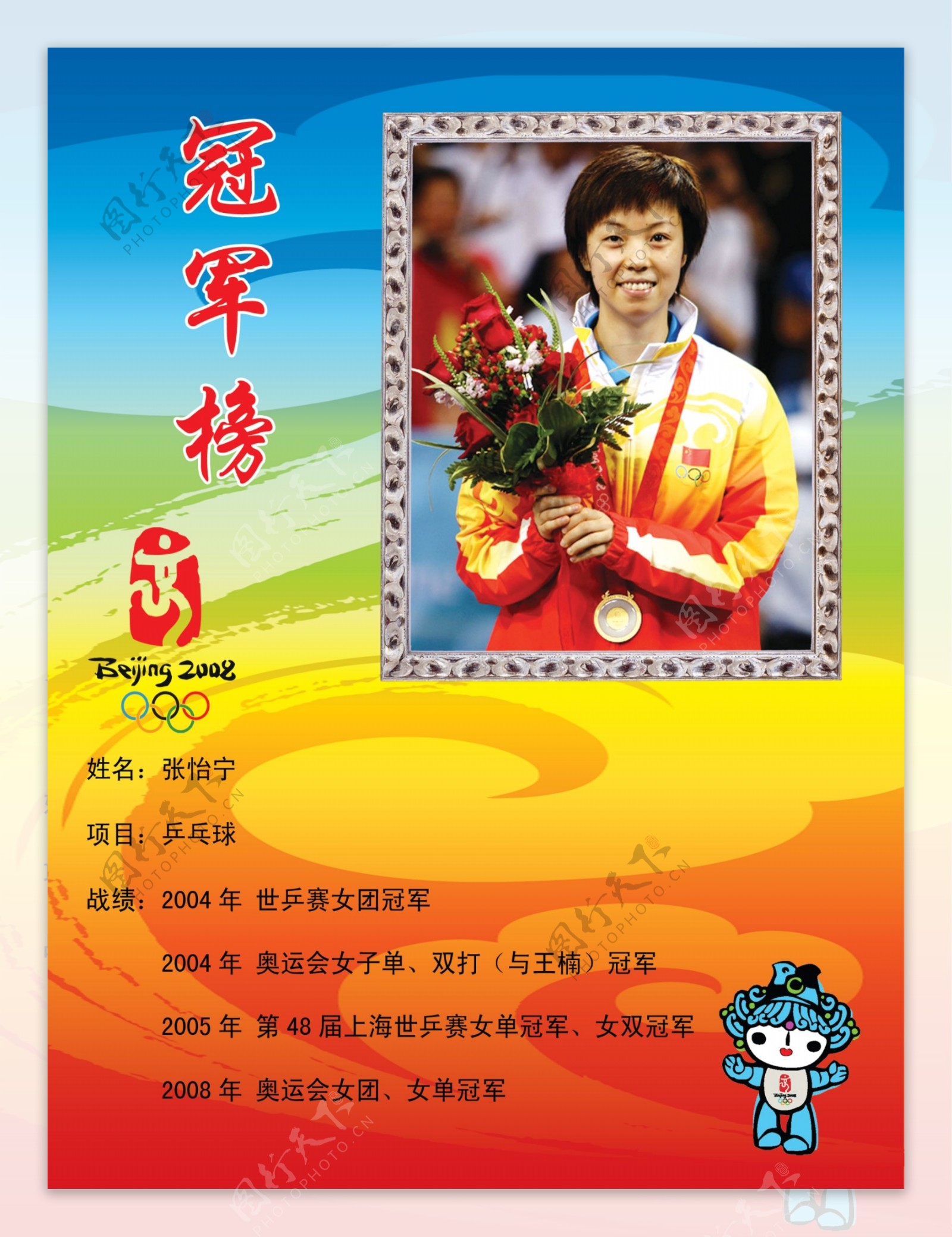 奥运冠军张怡宁图片