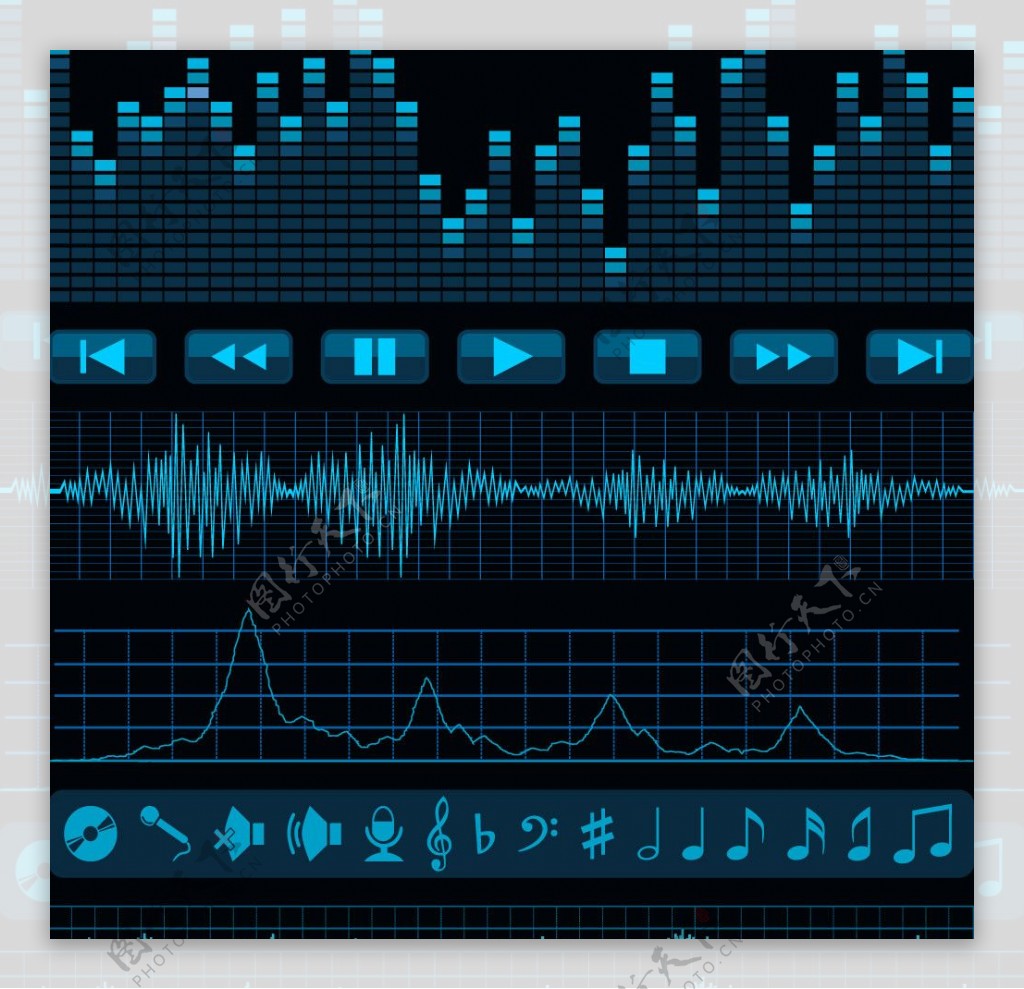 音频均衡器音乐背景图片