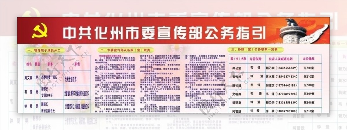 中共化州市委宣传部公务指引图片