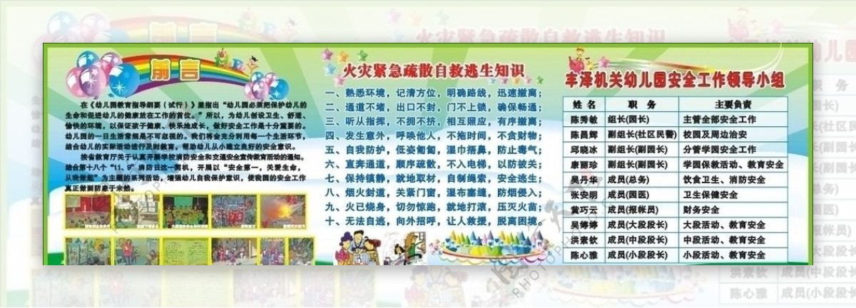 机关幼儿园消防宣传栏图片