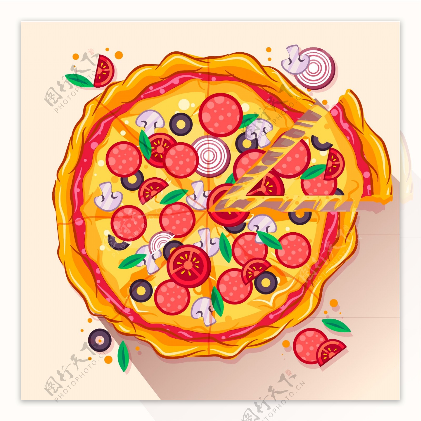 平面披萨背景设计