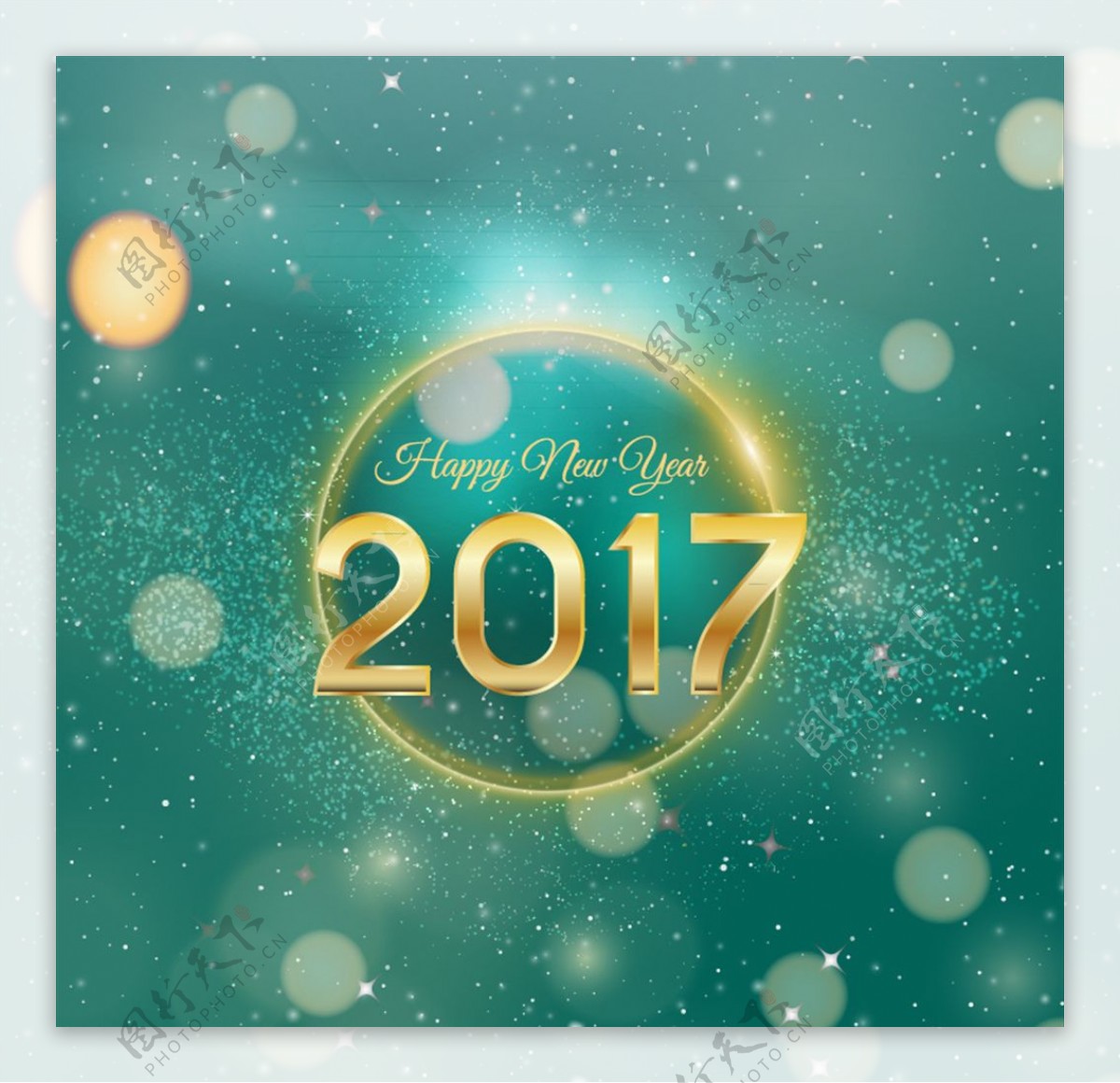 创意2017年新年贺卡矢量素材