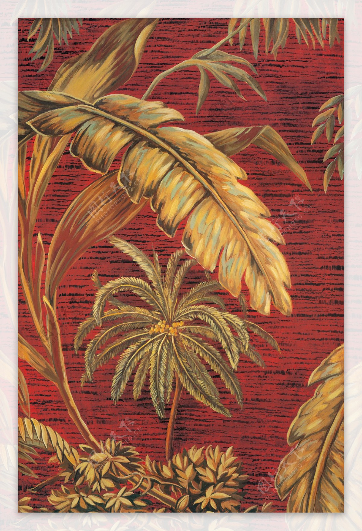 热带植物装饰绘画