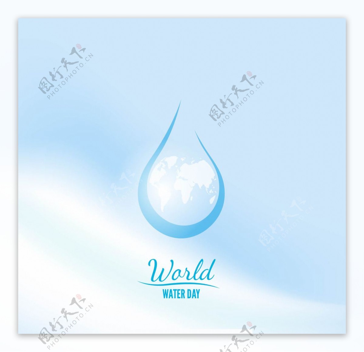世界水日水滴背景