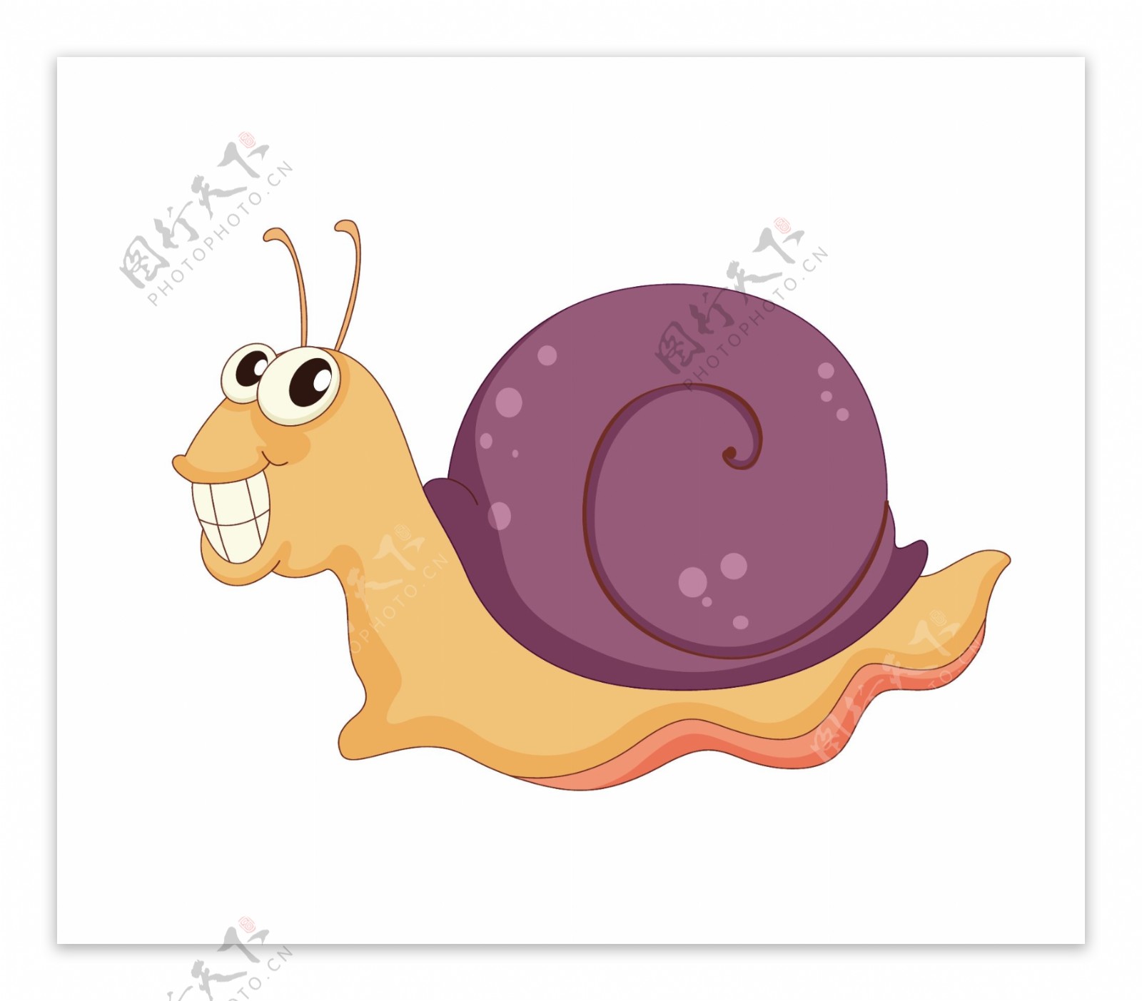手绘卡通蜗牛图片素材-编号40095359-图行天下