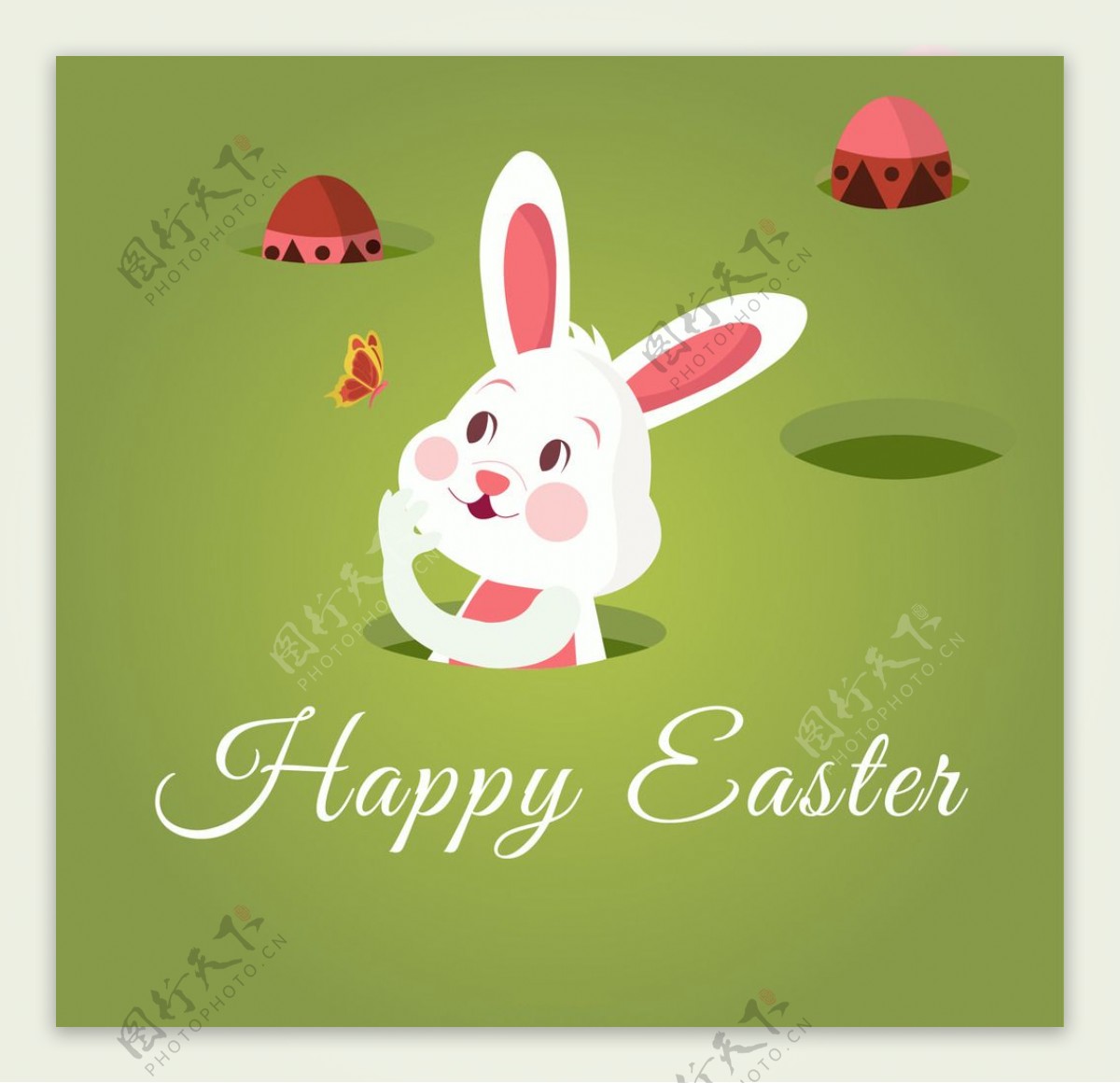 复活节兔子卡片