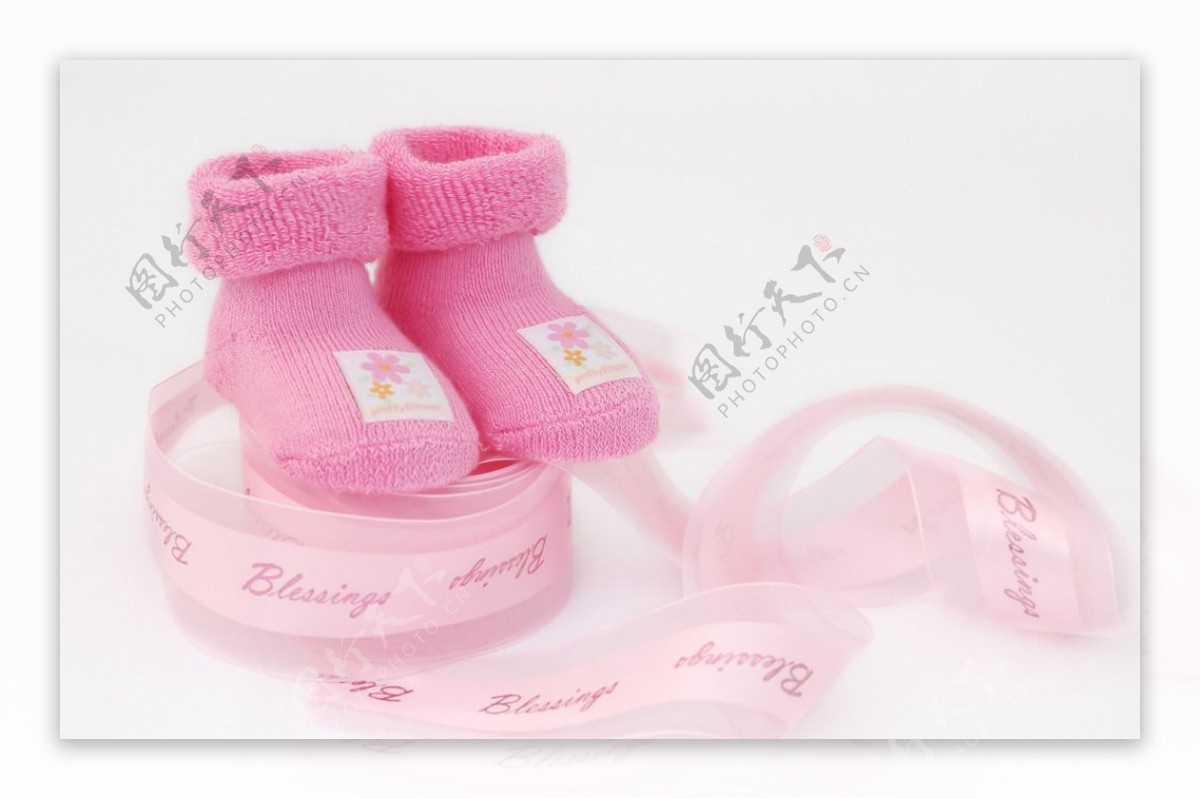蕾丝粉色针织鞋