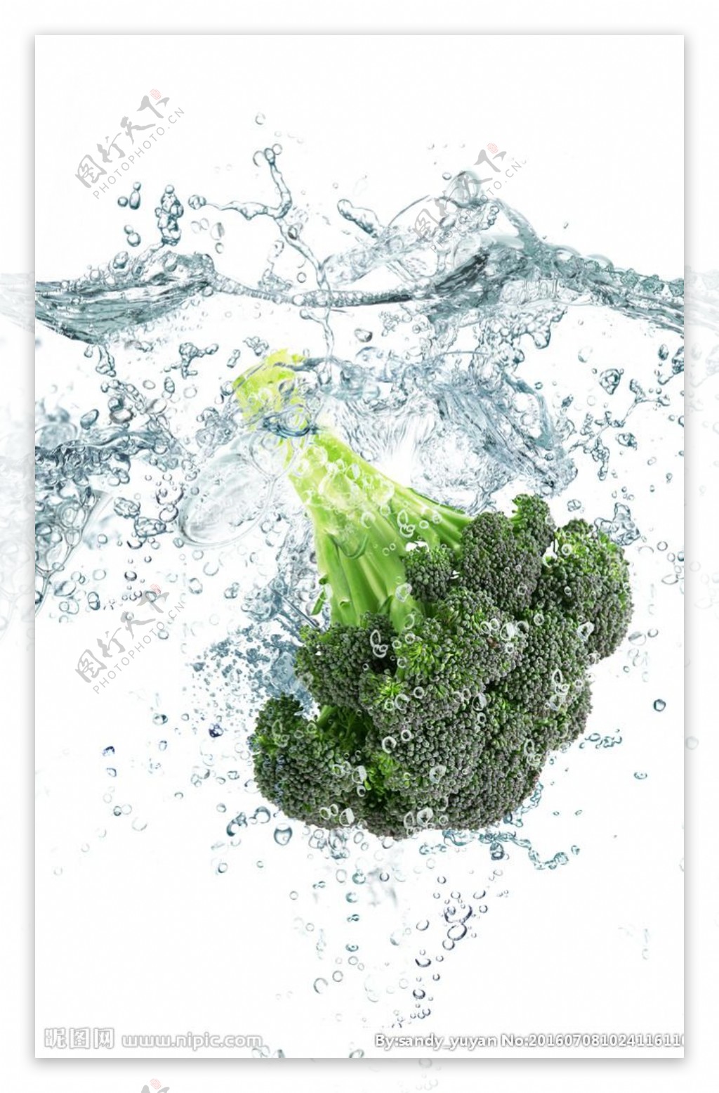 创意动态水纹与蔬菜