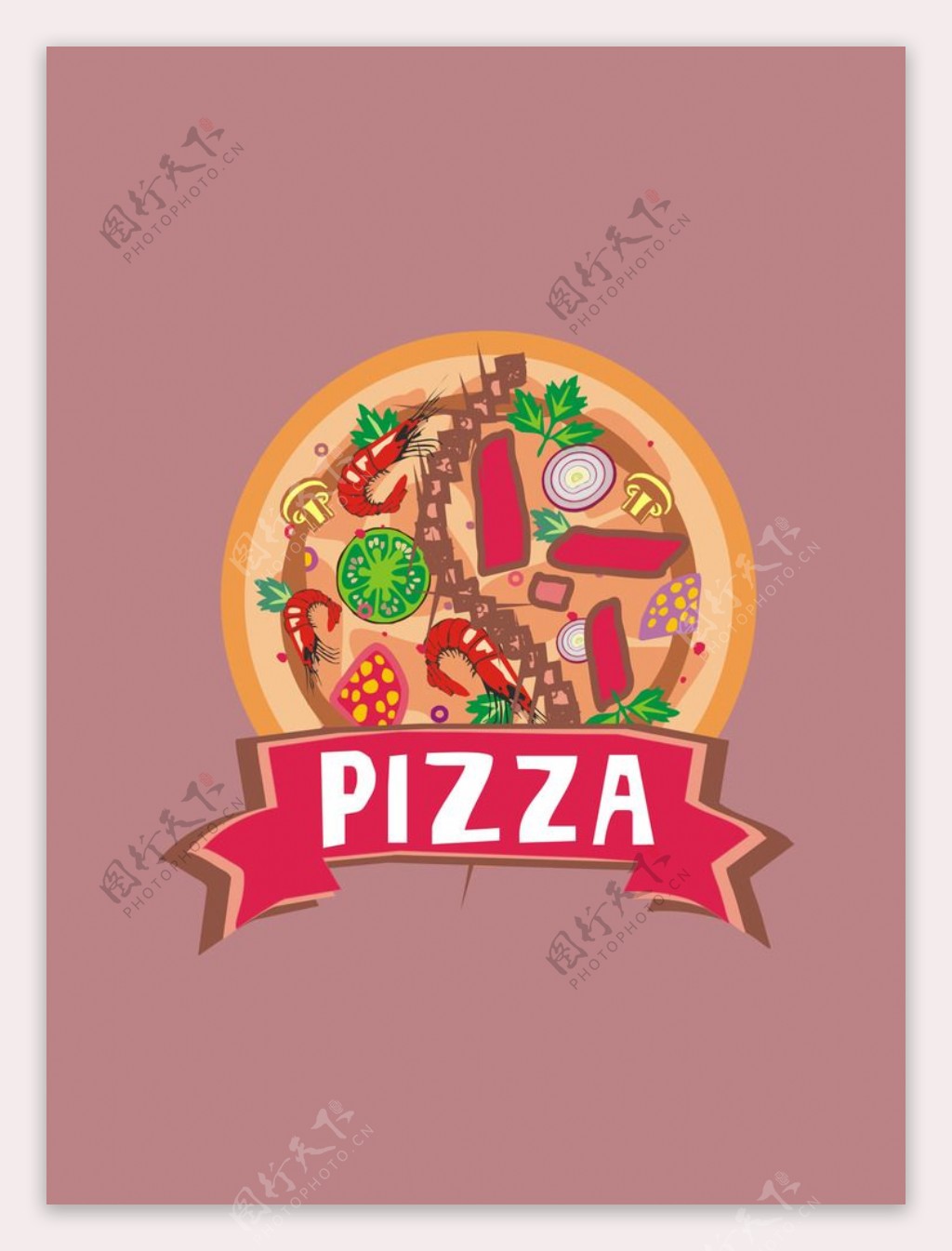 披萨广告标志