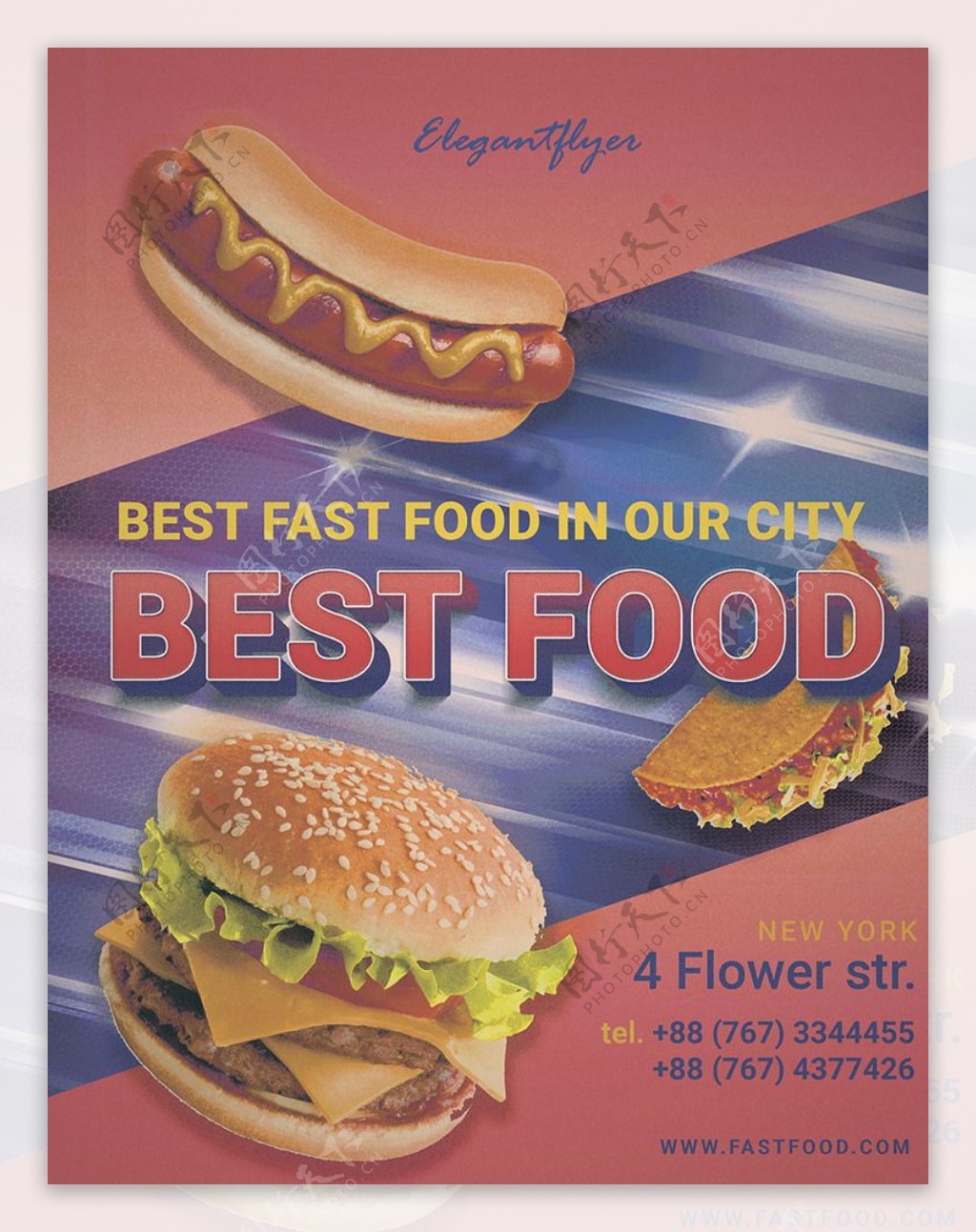 餐厅汉堡海报设计