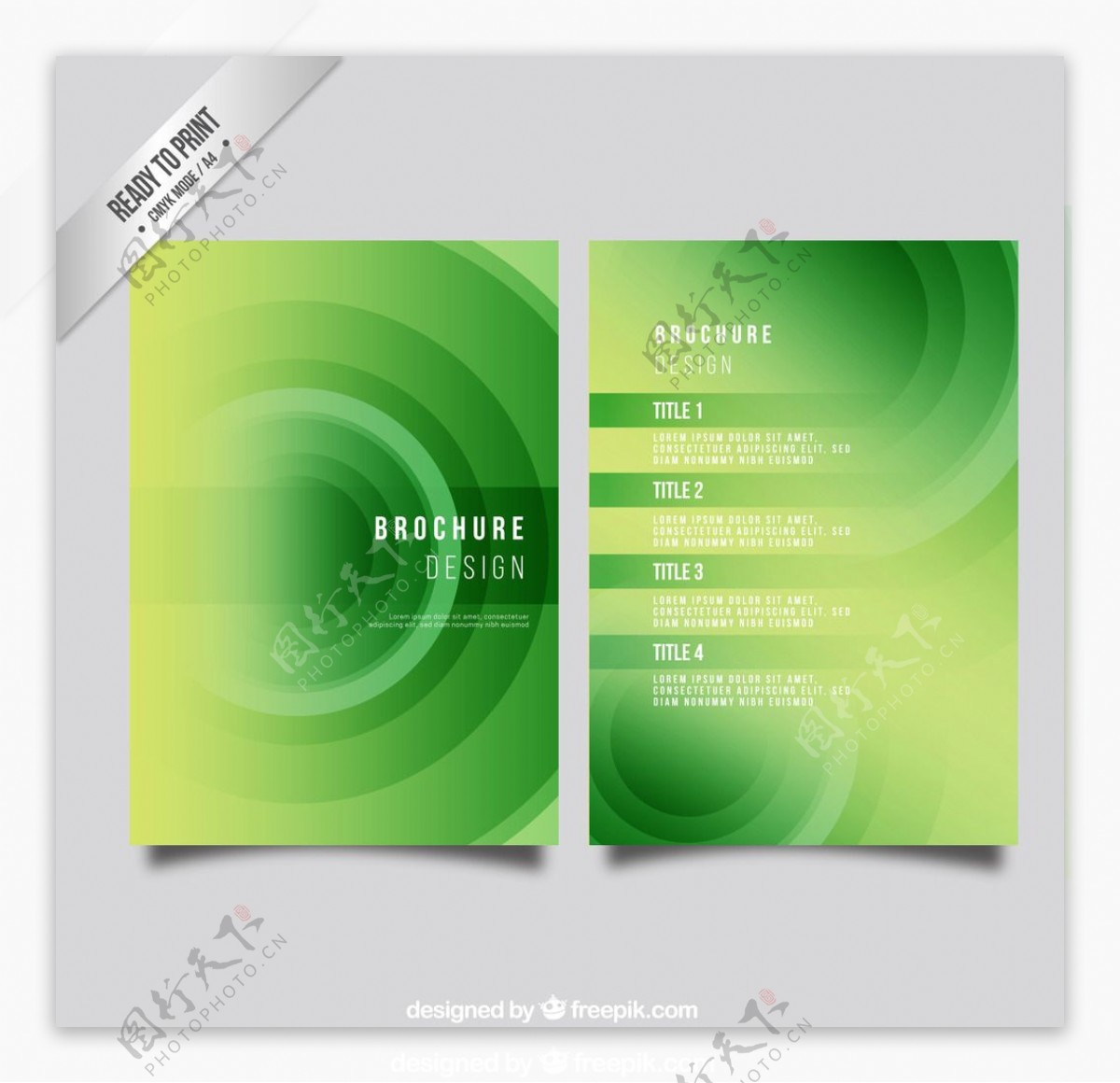 抽象绿色宣传册设计