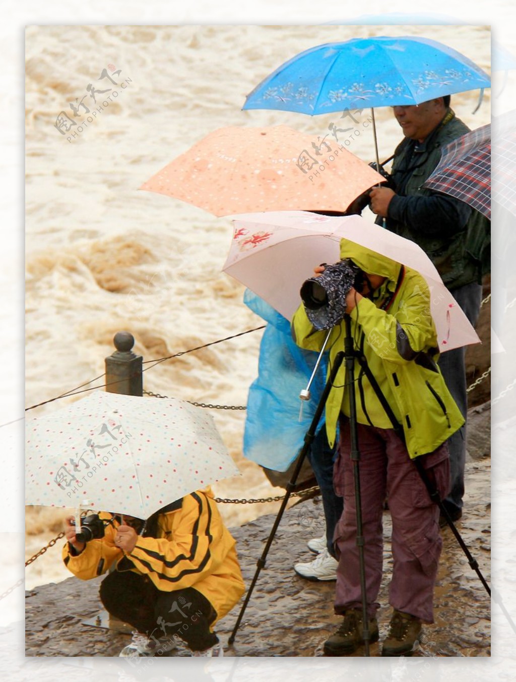雨中摄影者