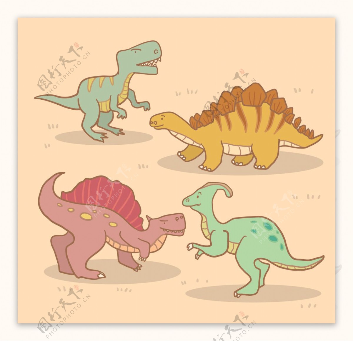 手工绘制的恐龙