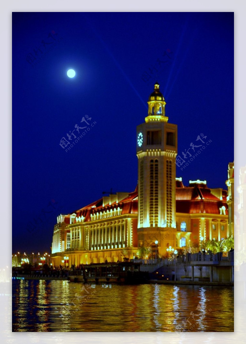 美丽的津湾夜景