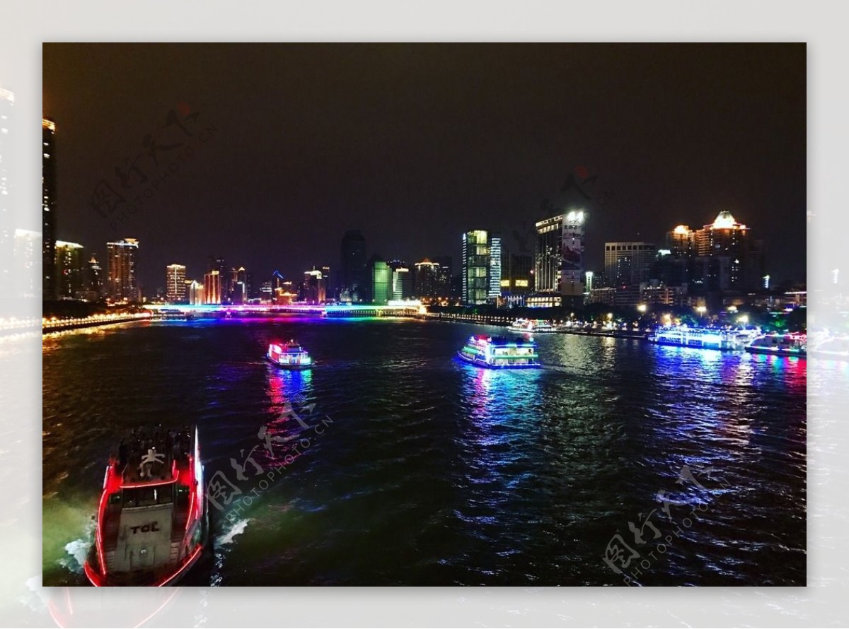 广州珠江河夜景