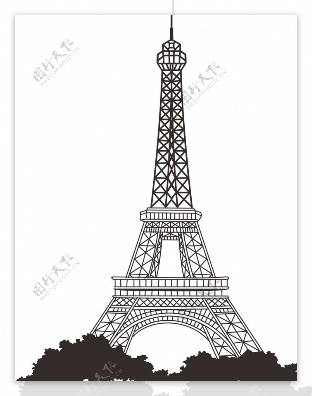 巴黎铁塔矢量素材
