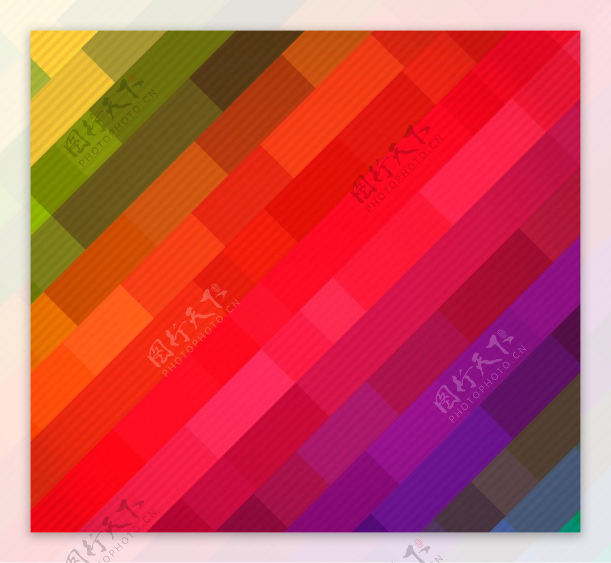 彩虹色方格背景矢量素材