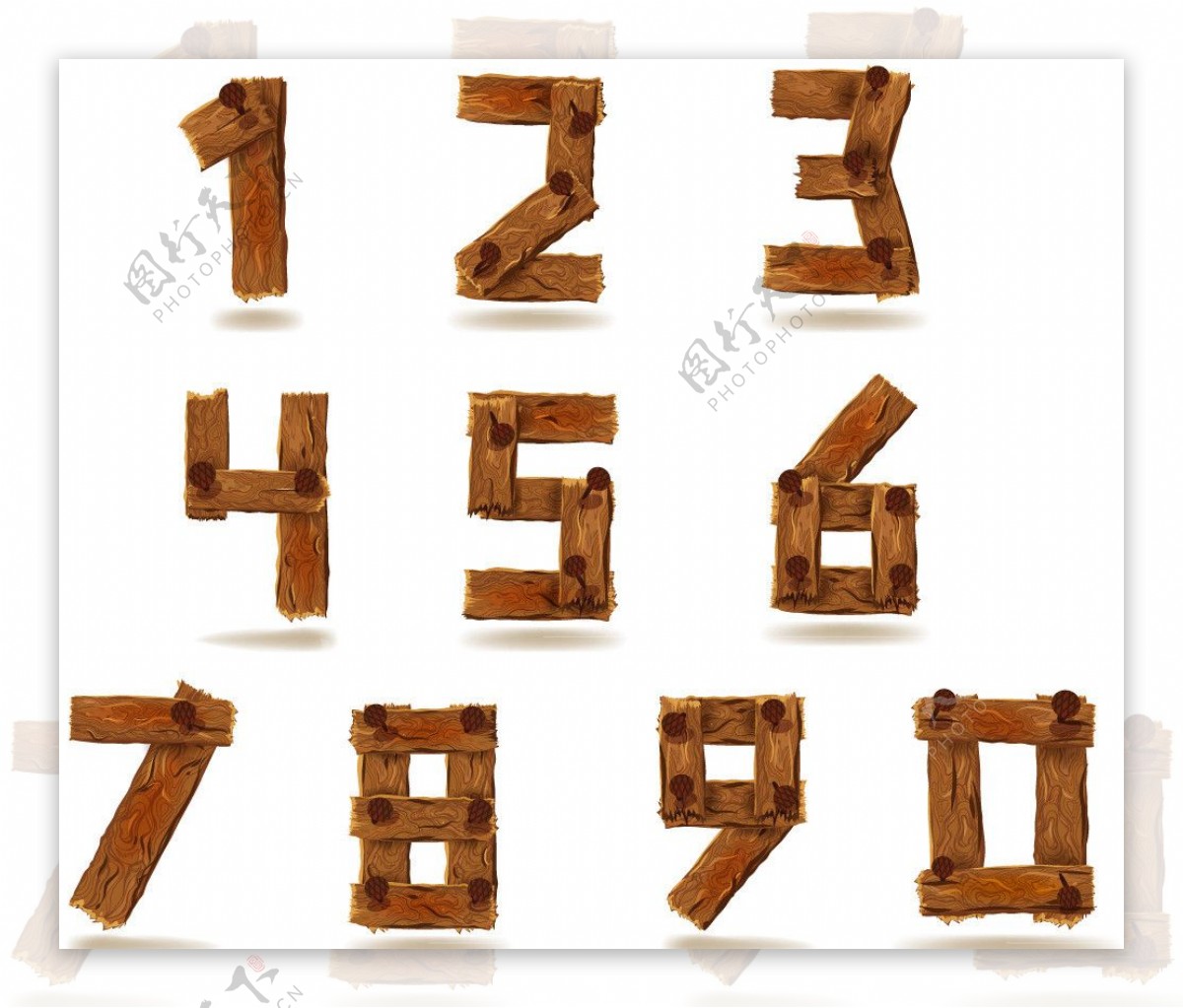 木板数字