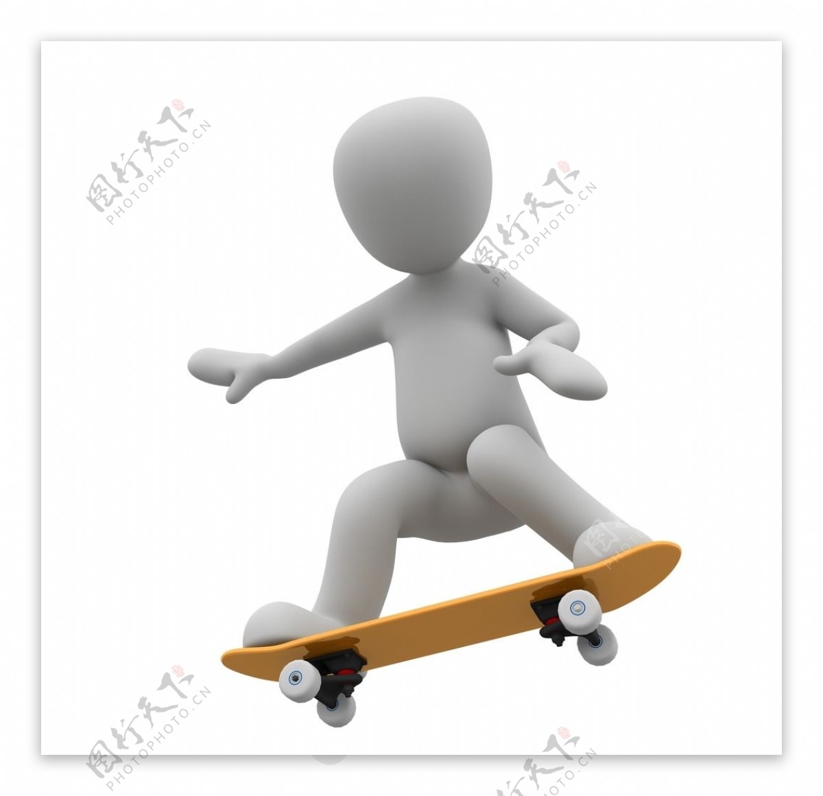 3D滑板小人