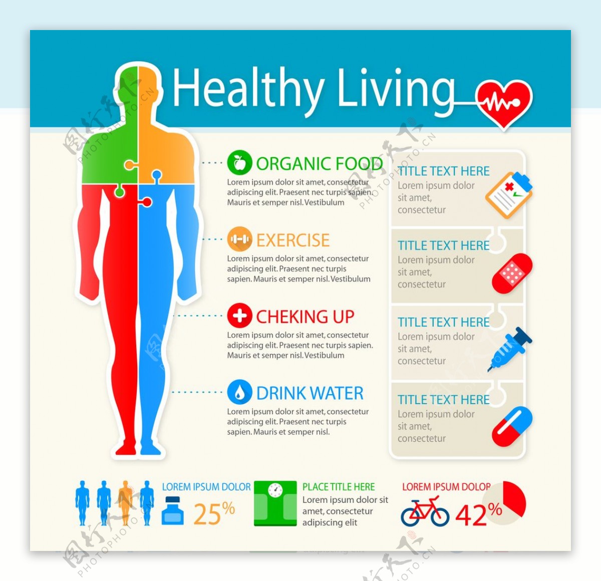 健康生活的信息图表