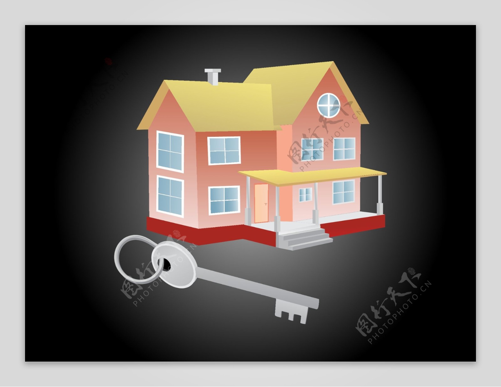 房子和钥匙图标