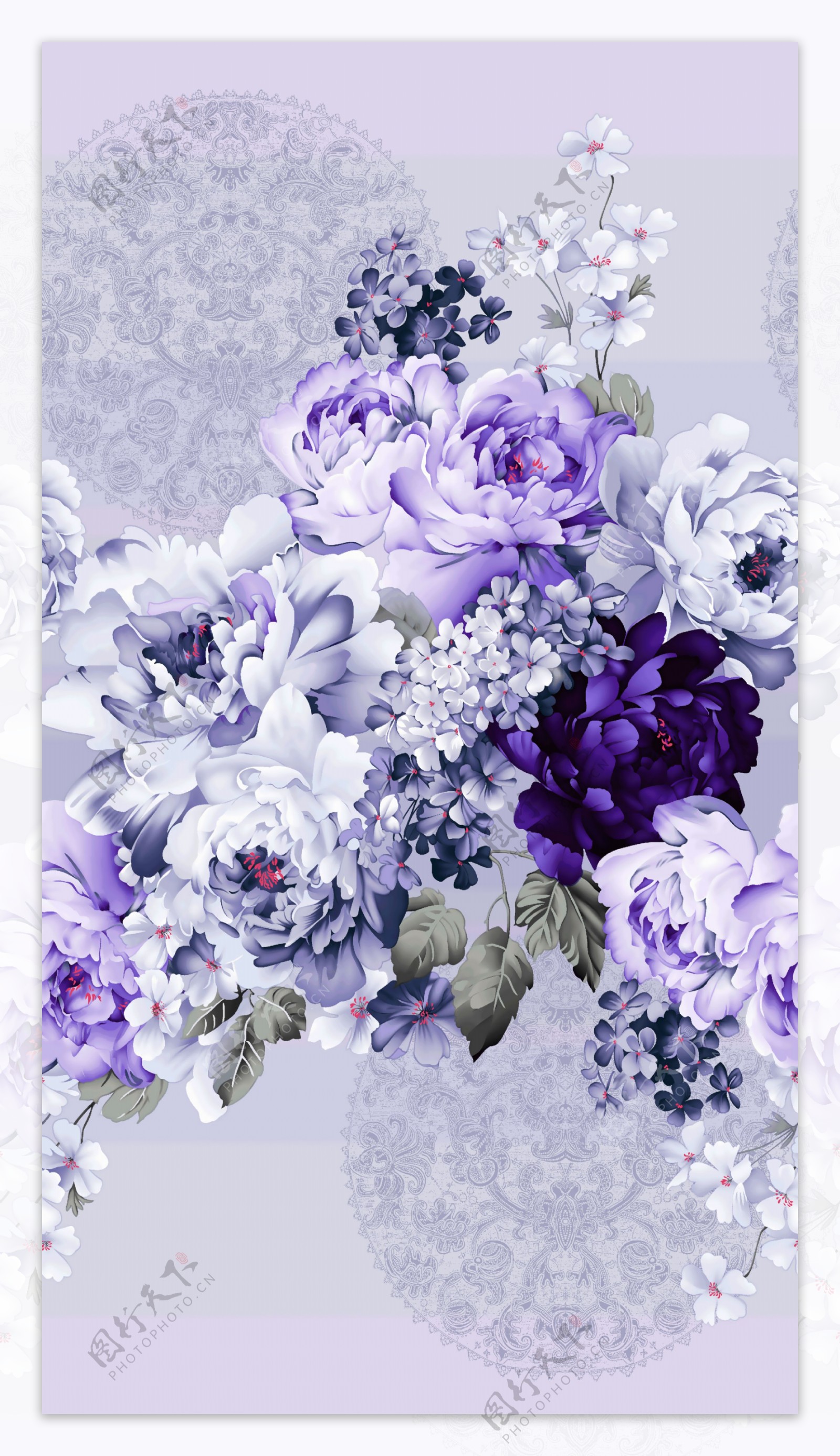 紫色花卉