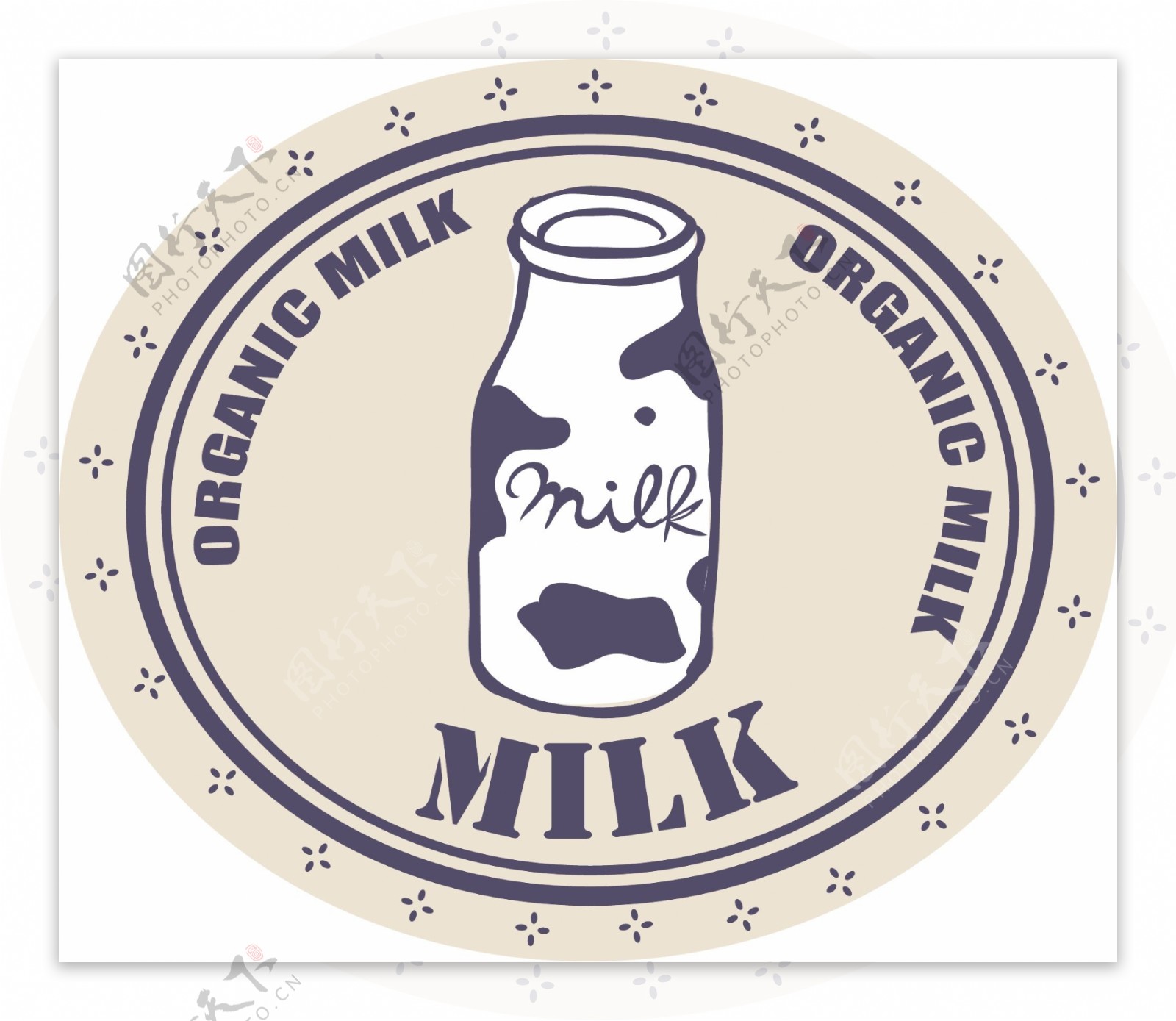 卡通牛奶图标素材
