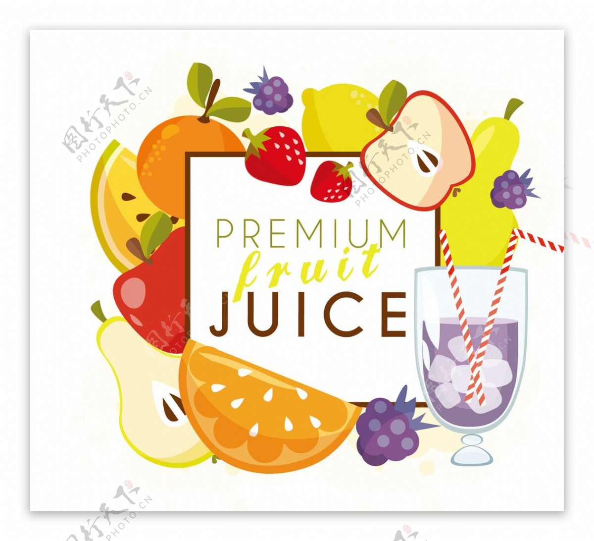 水果果汁素材海报