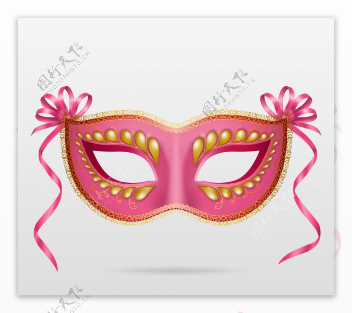 粉色面具设计矢量素材