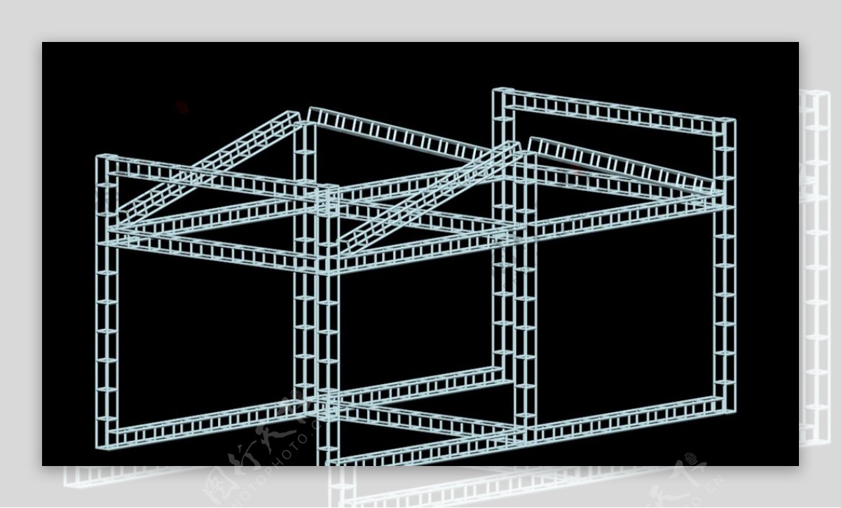8米店铺桁架结构图