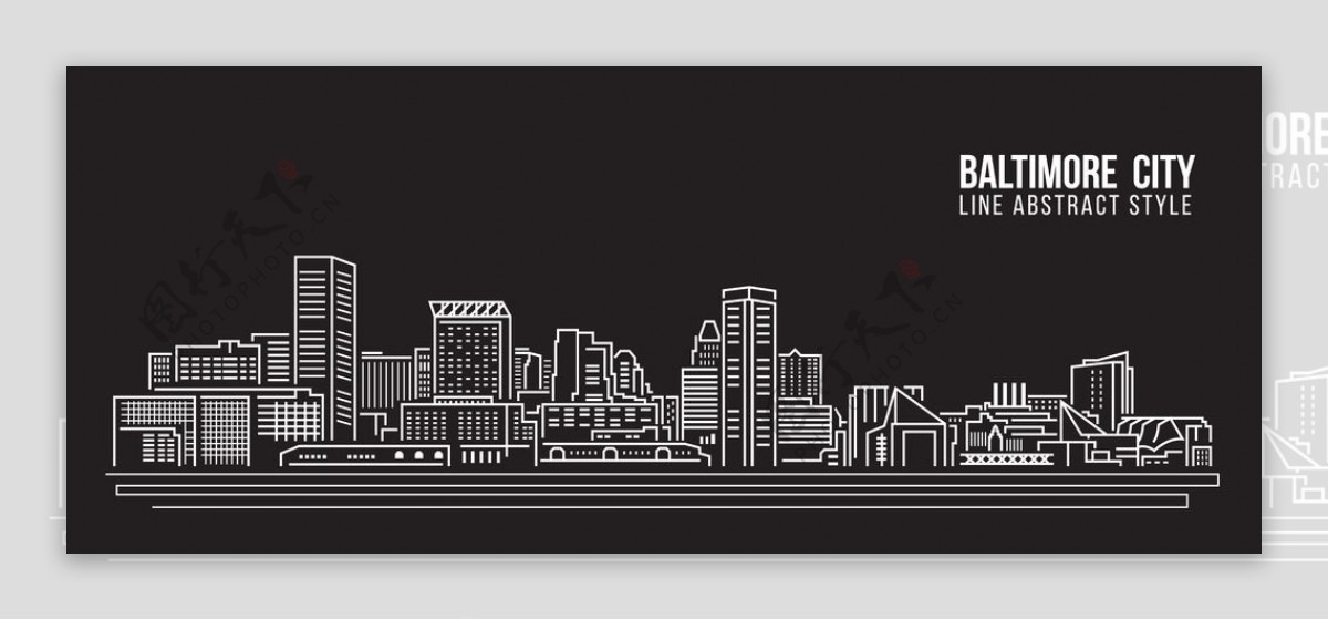 城市地标剪影图片素材-编号23955652-图行天下