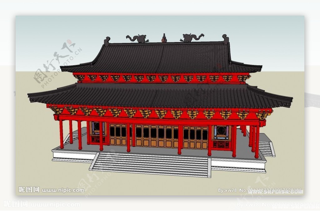 仿古建筑大殿