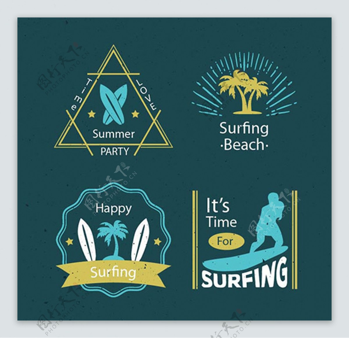 四款冲浪运动标志