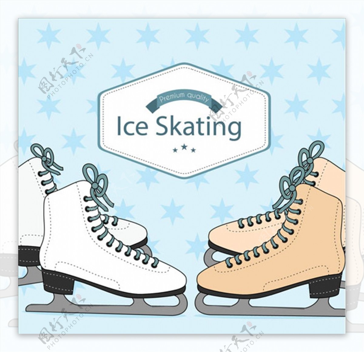 两双滑冰鞋海报