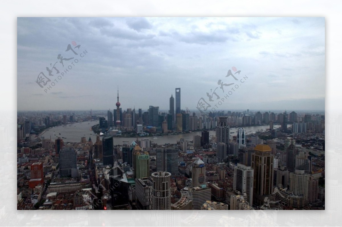 上海市中心俯瞰