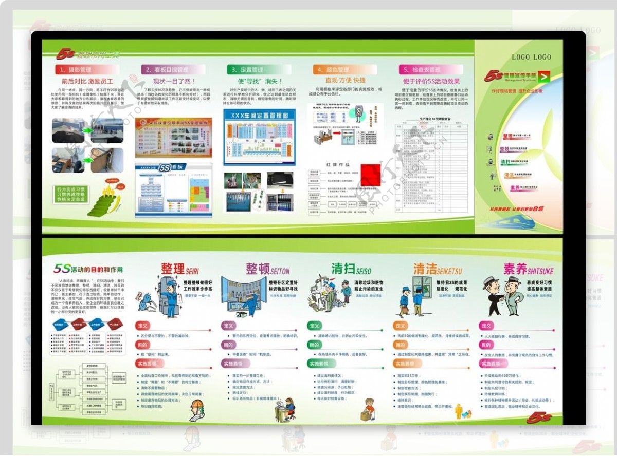5S管理折页