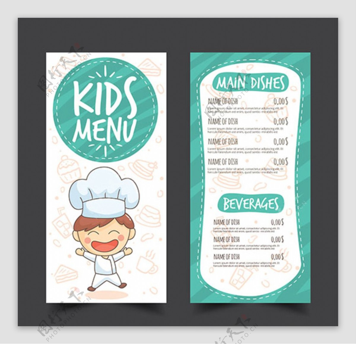 儿童餐厅菜单设计图__其他_广告设计_设计图库_昵图网nipic.com
