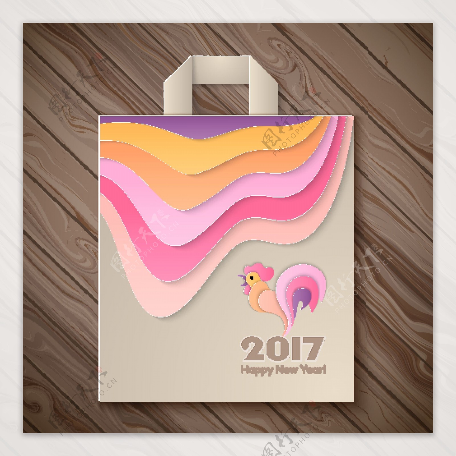 2017年创意公鸡包装袋