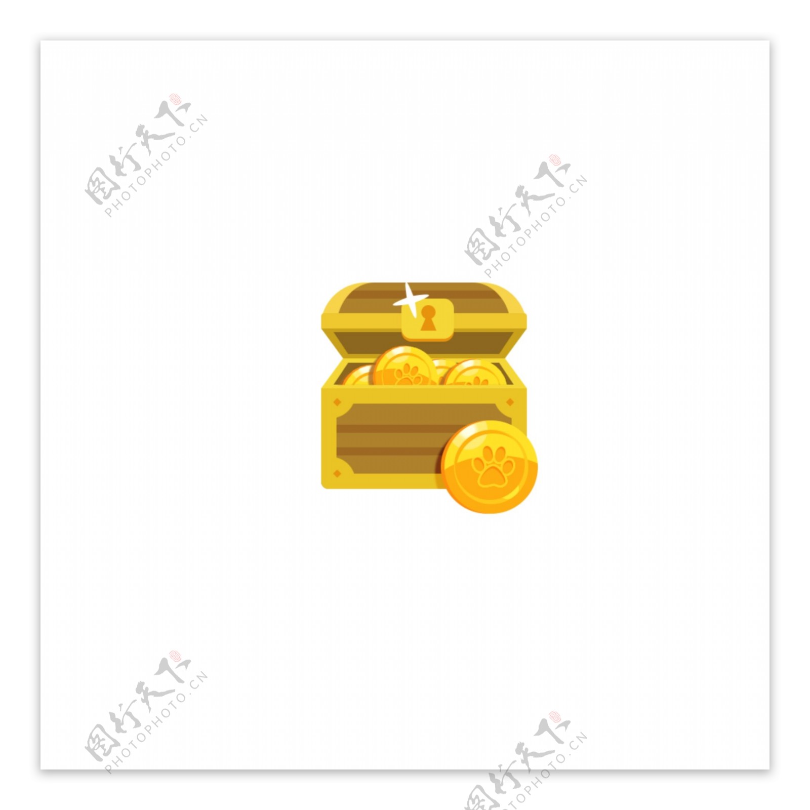黄金宝箱图标设计