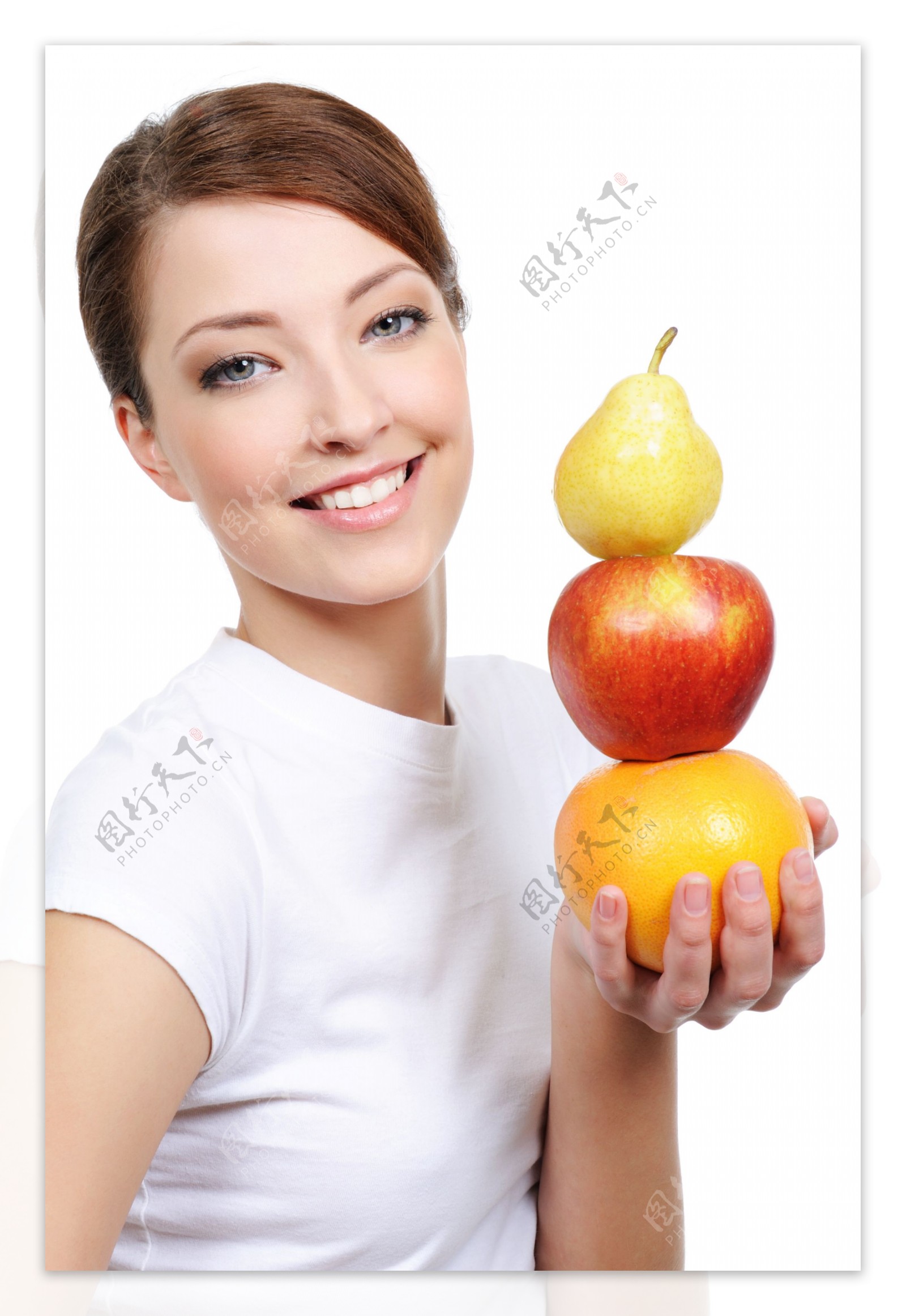 健康美女与蔬菜水果图片素材-编号27340501-图行天下
