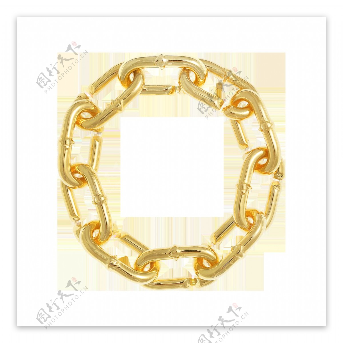 金色链条圆形元素