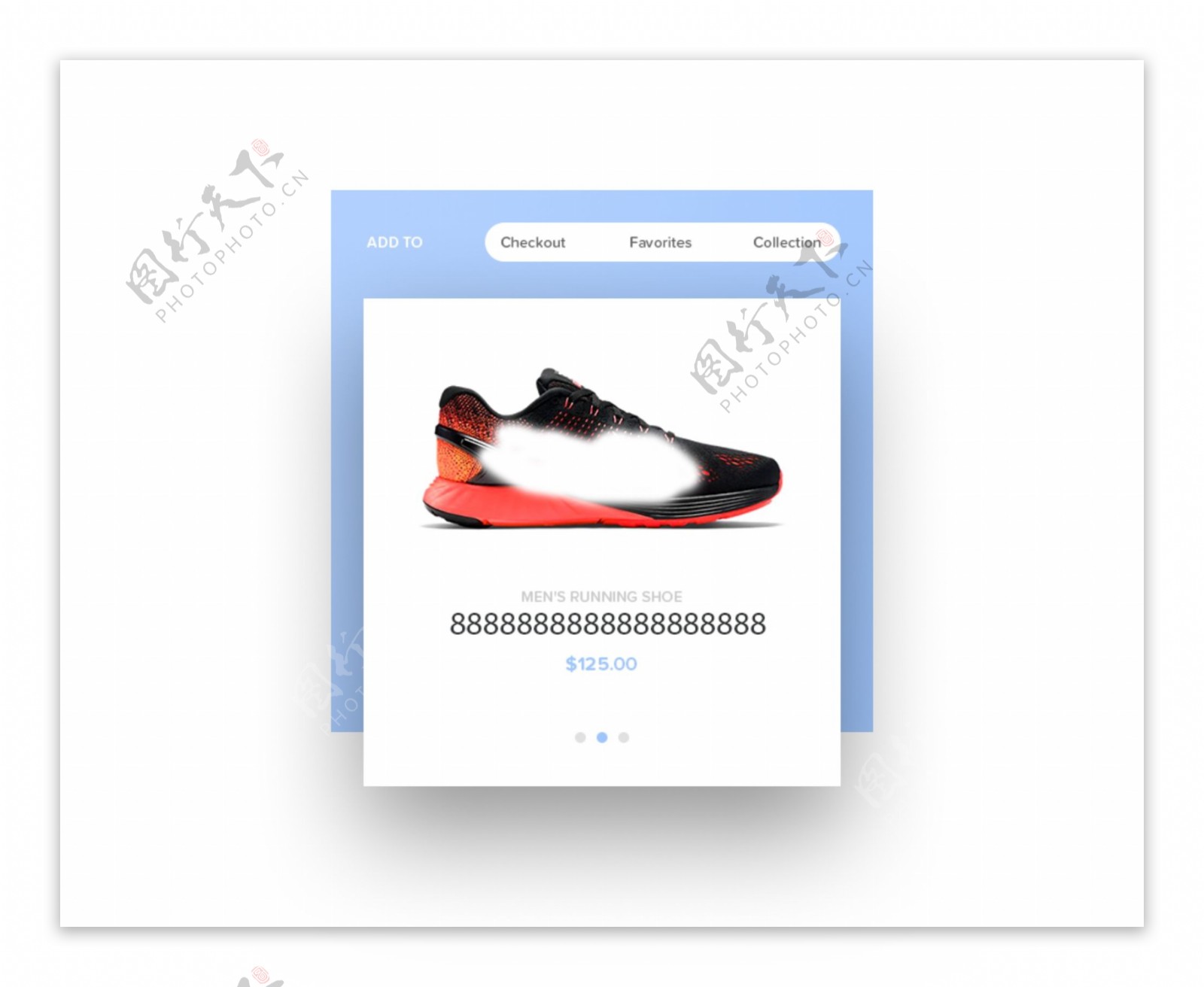运动鞋品牌网页UI素材