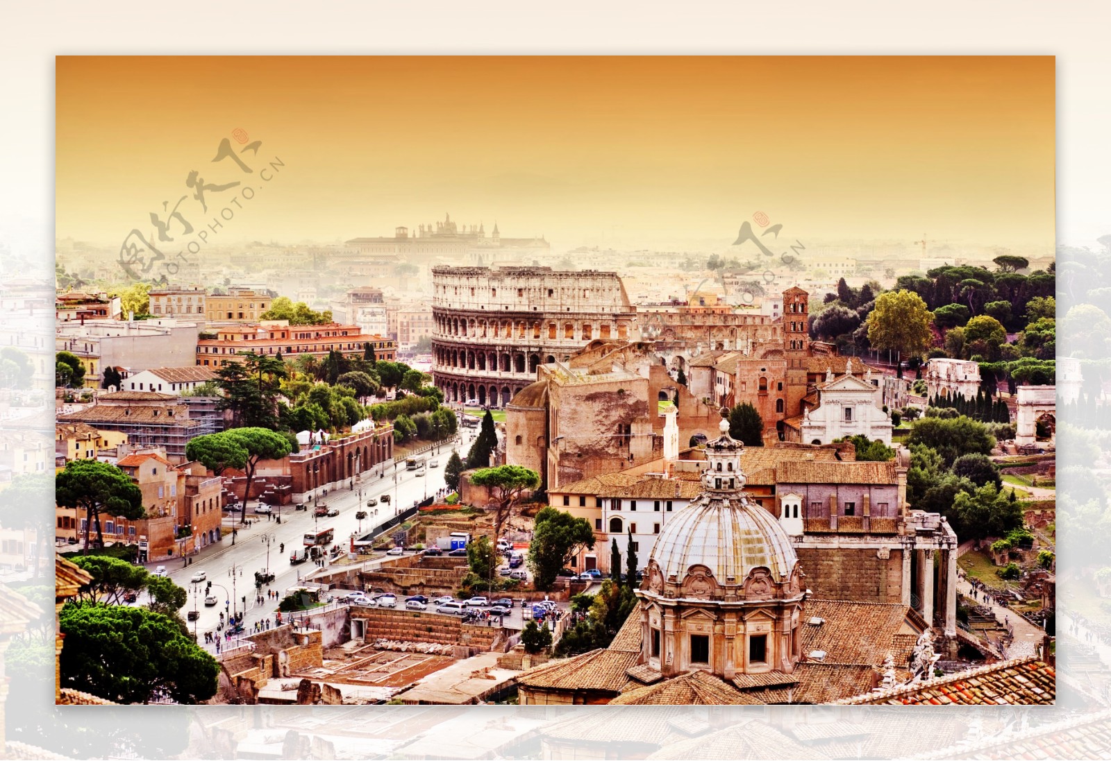 罗马古城空中景色图片