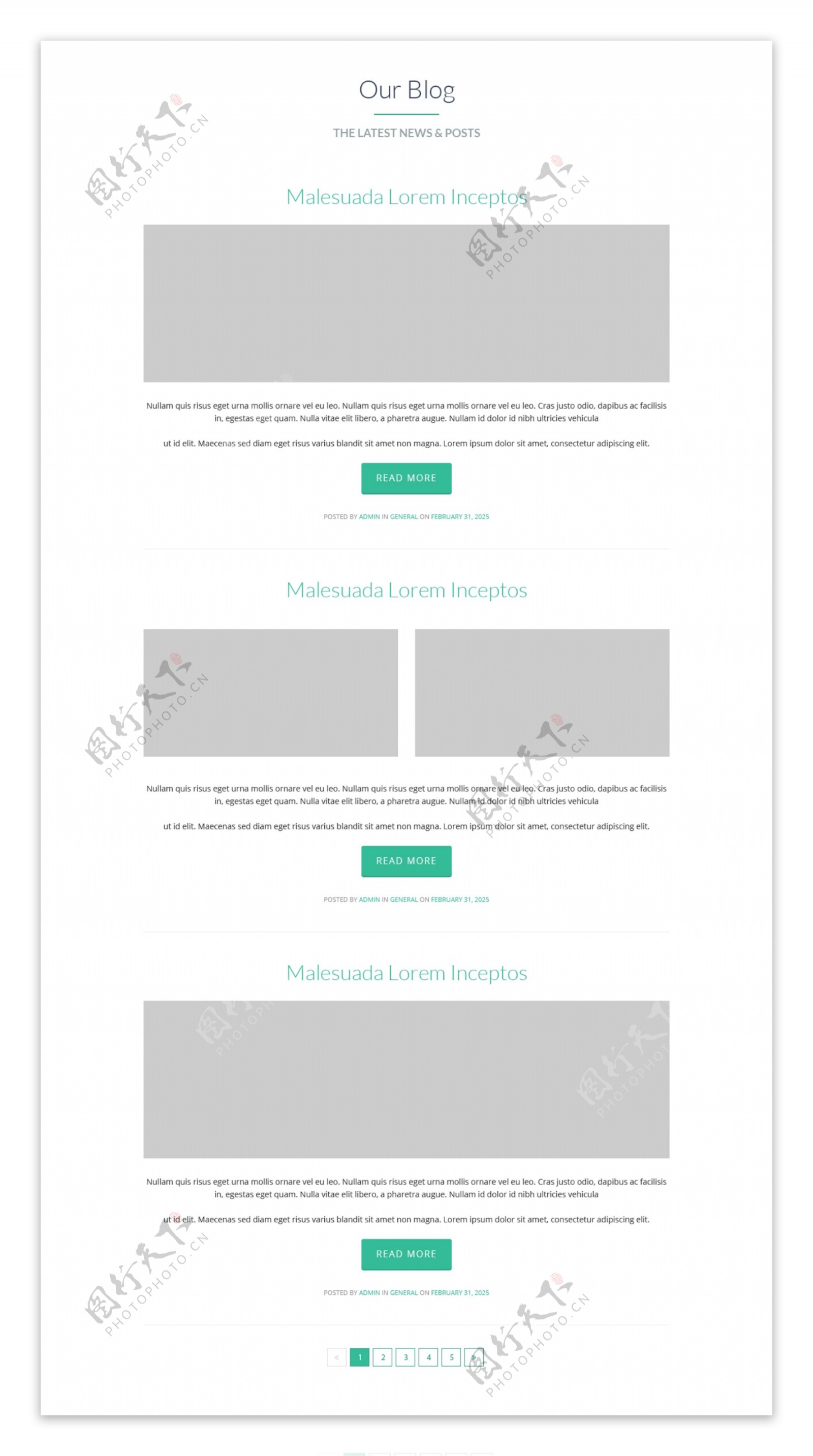 博客网站设计模板网页UI