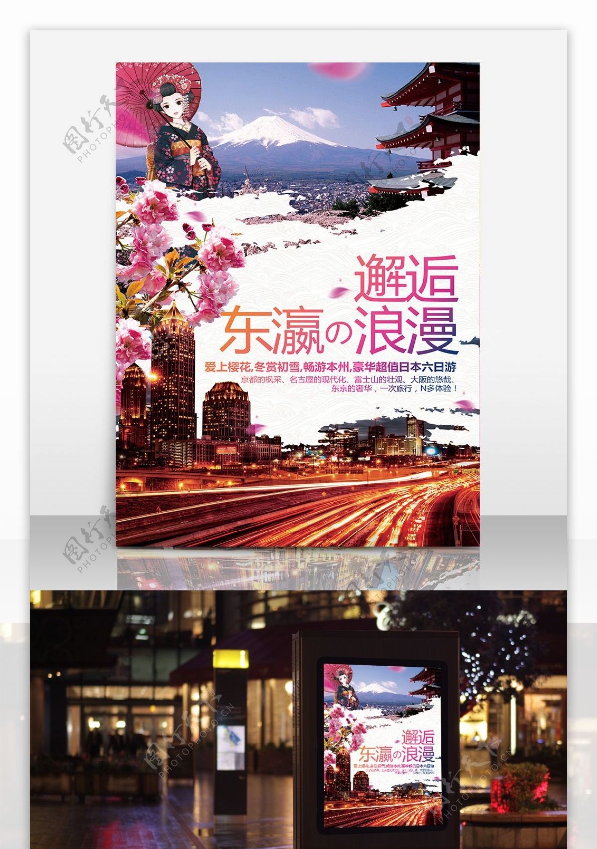 日本城市旅游海报设计