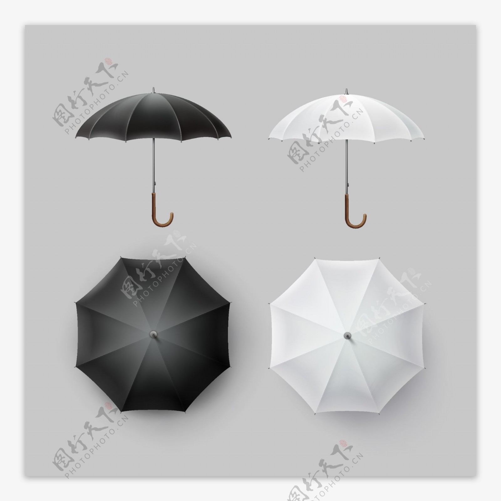 时尚黑白雨伞