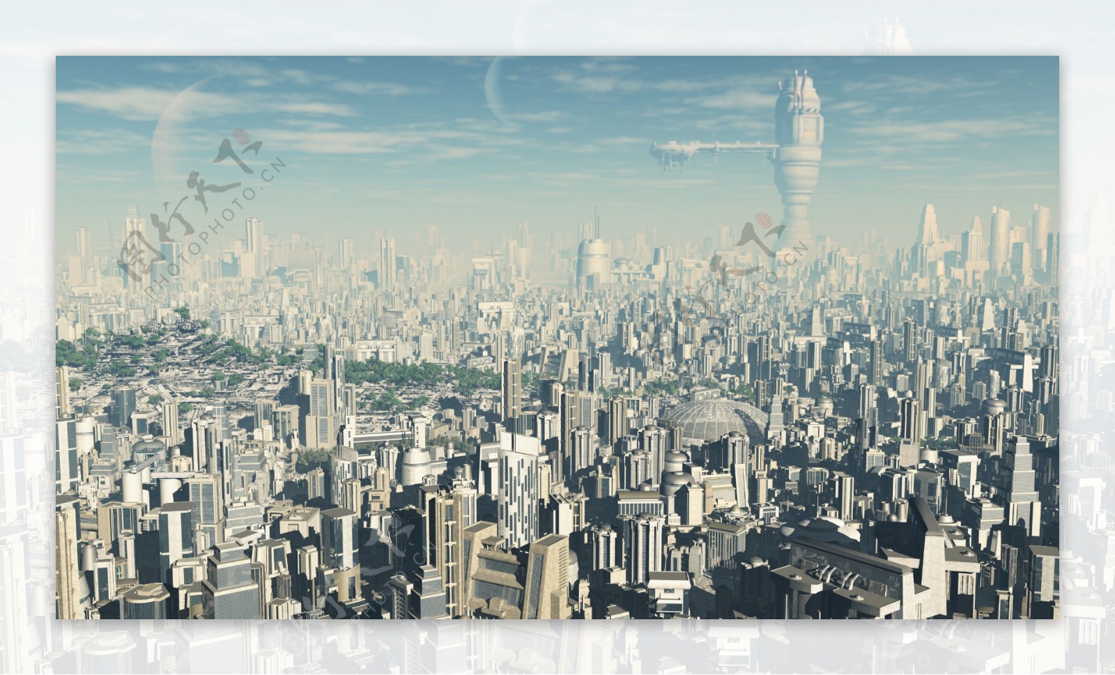 未来城市背景图片